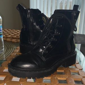 Gorgeous studded leather combat boots for women size 6 with
